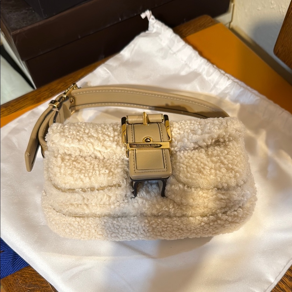 MICHAEL Michael Kors Cream Mini Bag Shearling